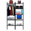 Ver imagem 1 de Estante Roupeiro Modulados Aramados Compacto Resistente 1,30m - Preto
