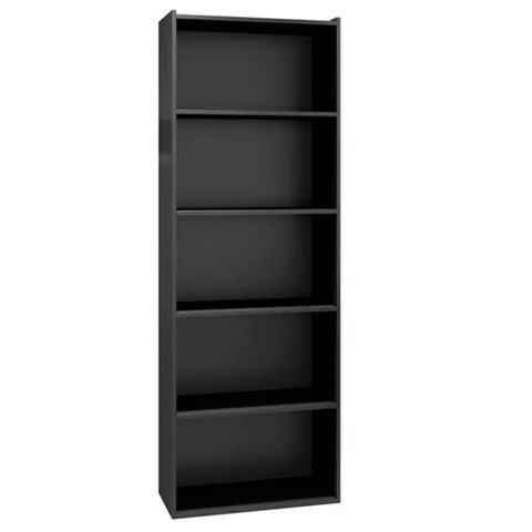 Estante Livreiro Luiza 4 Prateleiras Preto Ajl Móveis