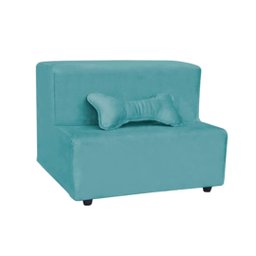 Escada Escadinha Pet 2 Degraus Gato e Cachorro Ideal Sofá, Cama Espumada com Osso Incluso- Azul Clar - 1