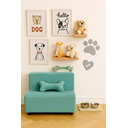 Ver imagem 5 de Escada Escadinha Pet 2 Degraus Gato e Cachorro Ideal Sofá, Cama Espumada com Osso Incluso- Azul Clar