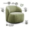 Poltrona Orgânica Giratória Tecido Bouclê Aime - 9