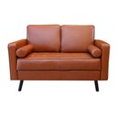 Ver imagem 1 de Sofá 2 Lugares Stela 135cm Couro Marrom - Sallar Home