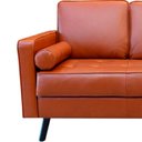 Ver imagem 4 de Sofá 2 Lugares Stela 135cm Couro Marrom - Sallar Home