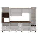 Ver imagem 3 de Cozinha Completa Ayla 11 Portas 5 Gavetas 100% MDF com Vidro Branco Fosco - Genialflex