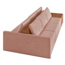 Ver imagem 4 de Sofá Ilha 3 Lugares Living 402cm Modulado Lary Veludo K01 Cor Rose