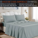 Ver imagem 2 de Conjunto Casal Queen Size Imperiale Algodão Toque Super Macio:cinza
