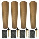 Ver imagem 1 de Kit 4 Pés De 15 Cm Cônico Retrô Para Móveis Pé Palito