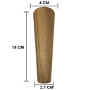 Ver imagem 3 de Kit 4 Pés De 15 Cm Cônico Retrô Para Móveis Pé Palito