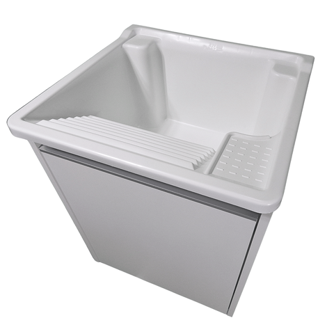 Tanque Lavanderia 26l Gabinete Mdf Suspenso Suporte Torneira de Bancada