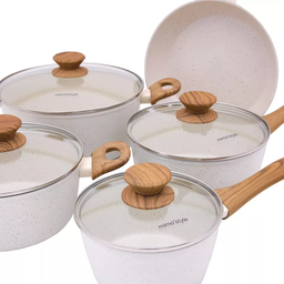 Conjunto De Panelas Ceramica Antiaderente Fundo Triplo Indução Com Tampa De Vidro Mimo Style Linha M - 8