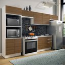Ver imagem 1 de Armário de Cozinha Completa 100% MDF 350cm Branco/Rustic Acordes Madesa XA01