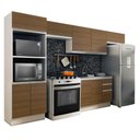 Ver imagem 3 de Armário de Cozinha Completa 100% MDF 350cm Branco/Rustic Acordes Madesa XA01