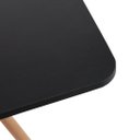 Ver imagem 3 de Conjunto Mesa Jantar Quadrada Eiffel 90cm Preto Mdf + 4 Cadeiras Charles Eames Brancas