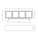 Ver imagem 4 de Balcão Buffet Ricco 220 Cm Laminado 4 Portas com Palhinha Amêndoa