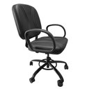 Ver imagem 4 de Cadeira de Escritorio Giratoria Reforçada com Regulagem de Altura Suporta até 200kg Preta