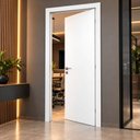 Ver imagem 7 de Porta Residencial Lisa 70cm Folha Madeira MDF Pintura UV:Branco