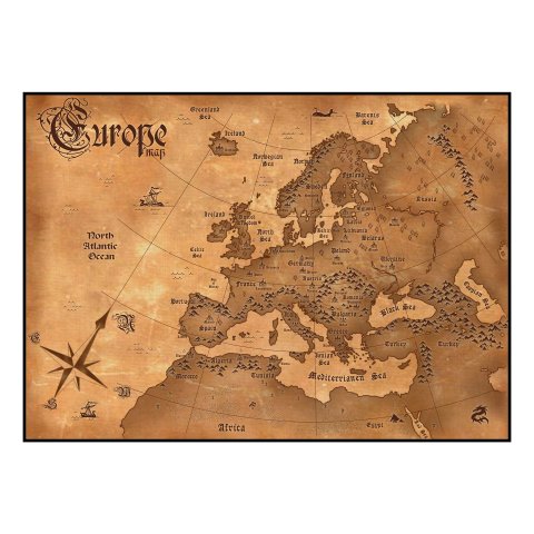Quadro Decorativo Barcelona Europa Sepia 50x70 cm 70 x 50 cm
