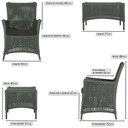 Ver imagem 3 de Jogo Sofá 2 Poltronas e Mesa Igapó Marrom E9 Trama Original Verde