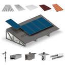 Ver imagem 1 de Kit Estrutura Suporte Fixador 1,20m Para 05 Placa Solar Alumínio Inox Telha Fibro Ondulada Viga Metá