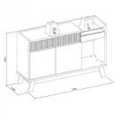 Ver imagem 4 de Buffet 133cm 2 Portas 1 Nicho 1 Gaveta Lucca