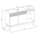 Ver imagem 4 de Buffet 133cm 2 Portas 1 Gaveta 1 Nicho Lucca