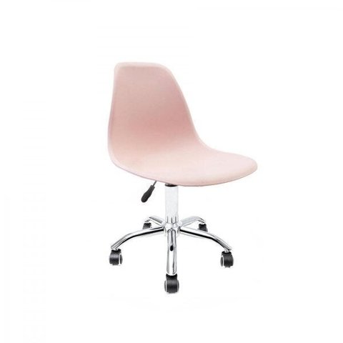 Cadeira Escritório Eames PP Base Aço Cromado