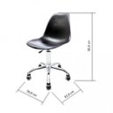 Ver imagem 3 de Cadeira Escritório Eames PP Base Aço Cromado