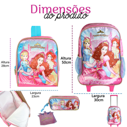 Kit Escolar Mochila Estojo Lancheira Térmica Infantil Menina - 6