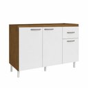 Ver imagem 2 de Balcão sem Tampo 3 Portas 1 Gaveta Pop Indekes 118cm