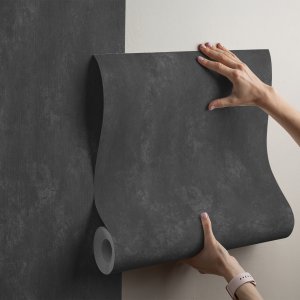 Papel de Parede Autocolante Concreto Escuro e Moderno - Fácil Aplicação (0,40x3,00m)