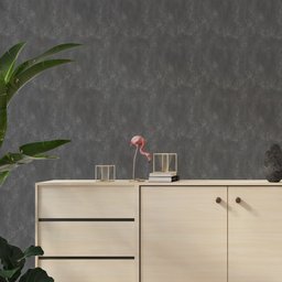 Papel de Parede Autocolante Concreto Escuro e Moderno - Fácil Aplicação (0,40x3,00m) - 4