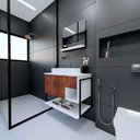 Ver imagem 2 de Kit Espelheira+balcao Hebrom Branco C/ripado 800x600x450 - Gabinetto