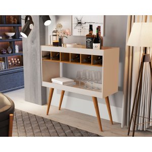 Aparador Athenas Cor Off White com Nature