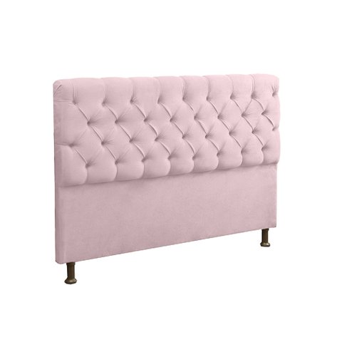 Cabeceira Lana Decorativa para Cama Box Casal 140 Cm - Sv Decor:rosa Bebe
