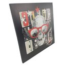 Ver mais imagens de Quadro Rockstar Caveira Banda Musica Moldura 50x50 Enfeite Sala Quarto Parede Decoraçao