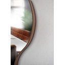 Ver imagem 2 de Espelho Orgânico Cloud 60x40cm Moldura Couro Moderno Premium - Moldura Caramelo