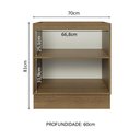 Ver imagem 4 de Balcão Madesa Lux 70 cm 2 Portas - Rustic/Branco Veludo (Sem Tampo)
