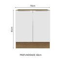 Ver imagem 3 de Balcão Madesa Lux 70 cm 2 Portas - Rustic/Branco Veludo (Sem Tampo)