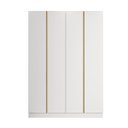 Ver imagem 4 de Roupeiro Línea MDF 160,5x230cm 4 Portas 2 Gavetas Branco/Peroba 1312
