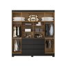 Guarda-roupa Casal 4 Portas Cádis com Espelho 2 Gavetas Preto Prime Tx/amêndola Touch | 217cm | Mdp - 3
