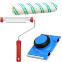 Ver imagem 1 de Pad Flocado Ângulo Fixo para Recortes e Cantos Pegada Rotativa + Suporte Garfo 23cm + Rolo 23cm Poli