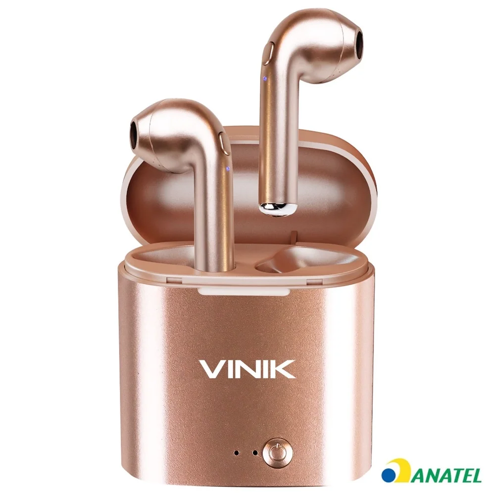 Fone De Ouvido Bluetooth Easy W1 + Tws True Wireless Dourado - 4