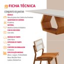 Ver imagem 6 de Sala de Jantar Mesa Ane 220cm Tampo Laqueado com Vidro Canto Moeda e 8 Cadeiras Eva Premium