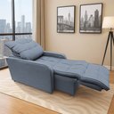 Ver imagem 3 de Poltrona Graça Cadeira Papai Mamãe Idoso Reclinável e Retrátil Cinza