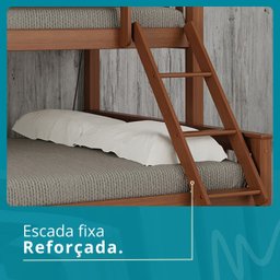 Treliche de Madeira com Gavetas Merk - 2 Casal + 1 Solteiro - 5