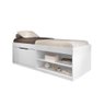 Cama com Sapateira Solteiro Vanessa 0,88 Branco - Framar Móveis - 3