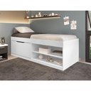 Ver imagem 1 de Cama com Sapateira Solteiro Vanessa 0,88 Branco - Framar Móveis