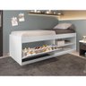 Cama com Sapateira Solteiro Vanessa 0,88 Branco - Framar Móveis - 2
