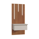 Ver imagem 4 de Cabeceira Paris King size Ripada com 2 mesas de Cabeceiras 3,39m Com Led: Naturalle / Off White