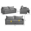 Ver imagem 3 de Sofá sem Caixa Retrátil e Reclinável 1,65m com Molas Kiara Suede Adonai Estofados